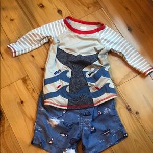 Toddler Boys Swim Shorts and Rashguard Set